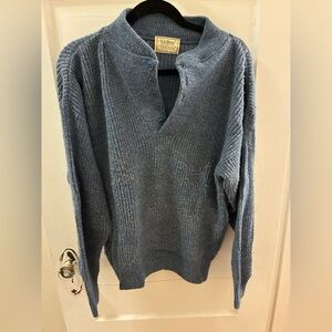 L.L. Bean Men's V-Neck Sweater in Blue